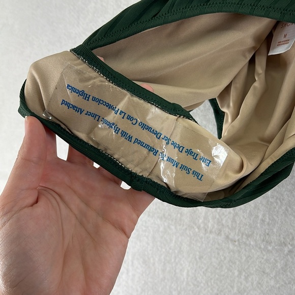 NWOT Shade & Shore One Piece Bikini Swimsuit Green Womens Size M - Picture 6 of 10